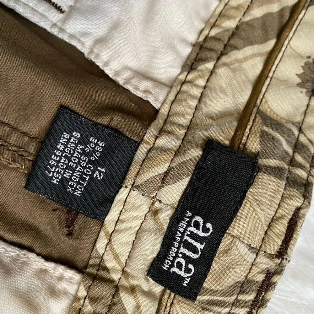 a.n.a‎ Capri Pants Bermuda Olive Brown NEW Women’s Size 12